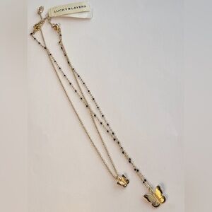 NWT Lucky Brand Lucky Layers Butterfly Necklace